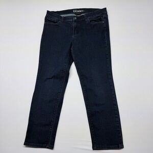New York & Company Womens Low Rise Skinny Leg Jeans Dark Wash Blue Size 10